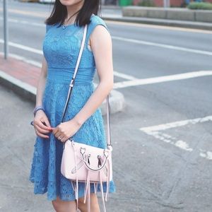 Rebecca Minkoff Pink Micro Moto Crossbody Bag